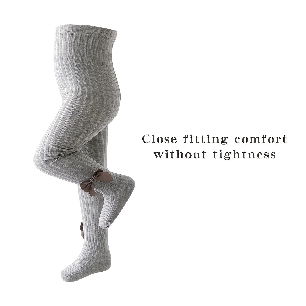 Girls Knitted Pantyhose Soft Breathable Slim Fit All-Season Socks