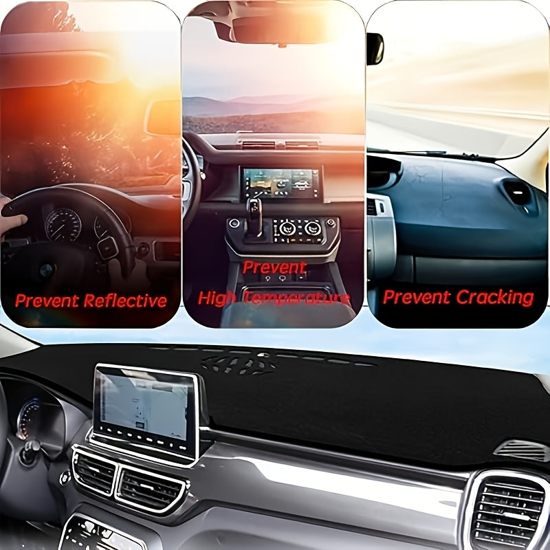 SUV Dashboard Cover Black Polyester Fit Scratch Spill Protection Easy Install