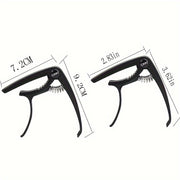 Multi-Function Zinc Alloy Guitar Capo with Black Tuner Clip for Guitars and Ukuleles
