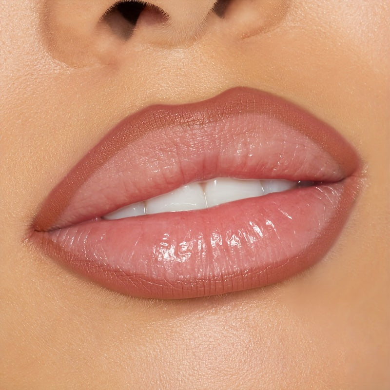 Set de lápiz labial mate y perfilador de labios para mujer, 12 colores nude berry, de larga duración