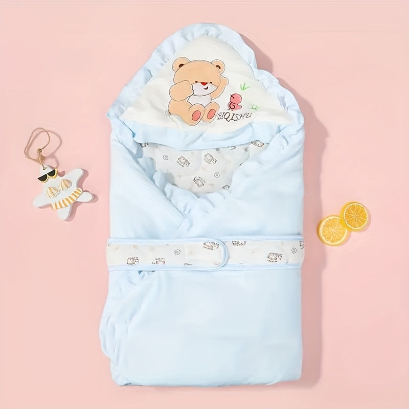 Baby Swaddling Blanket Cotton Soft Bear Style for Newborns Keeps Them Warm