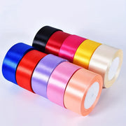 Satin Ribbon Pack 3 Pieces 4cm Wide 22m Long for Wedding Cake Decoration and DIY Crafts