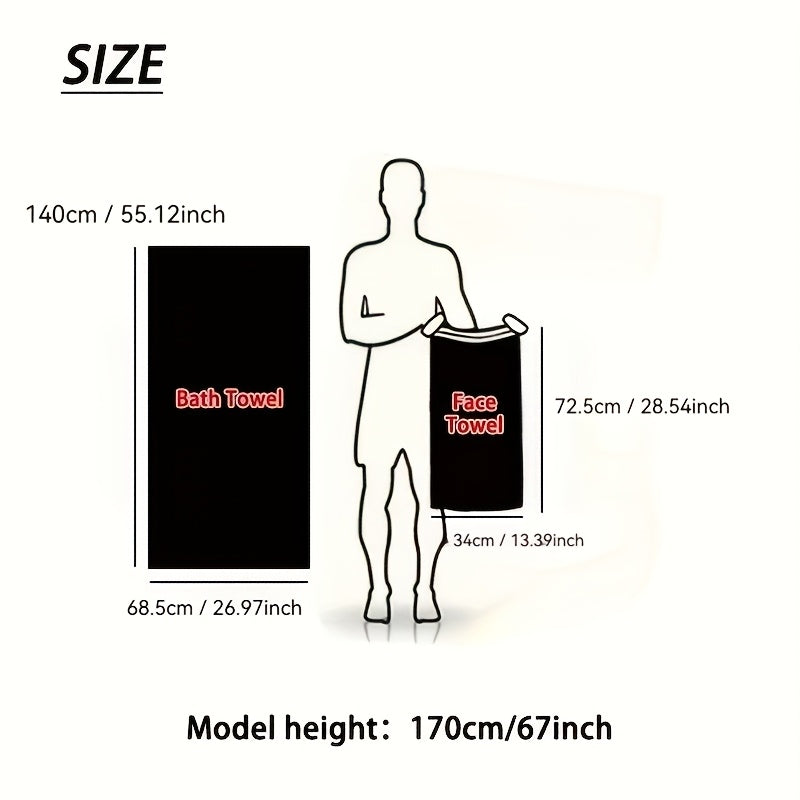 Coral Fleece Towel Set Soft Absorbent Quick-Dry for Pool Home Gym RV