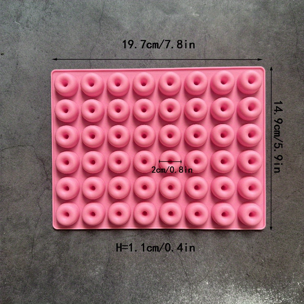 Silicone Mini Donut Mold 48 Cavities Baking Candy Chocolate Making