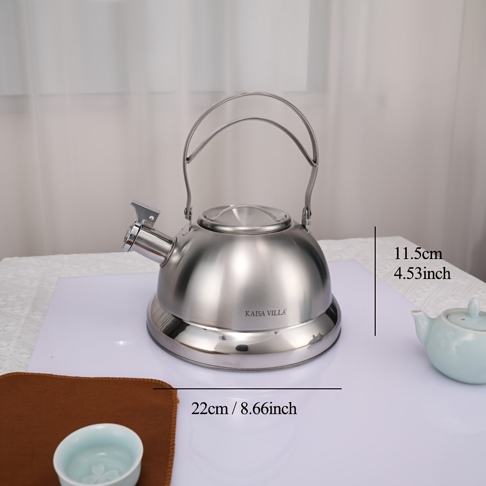 Stainless Steel Whistle Kettle 3L for Gas and Electric Stoves No Electricity Needed