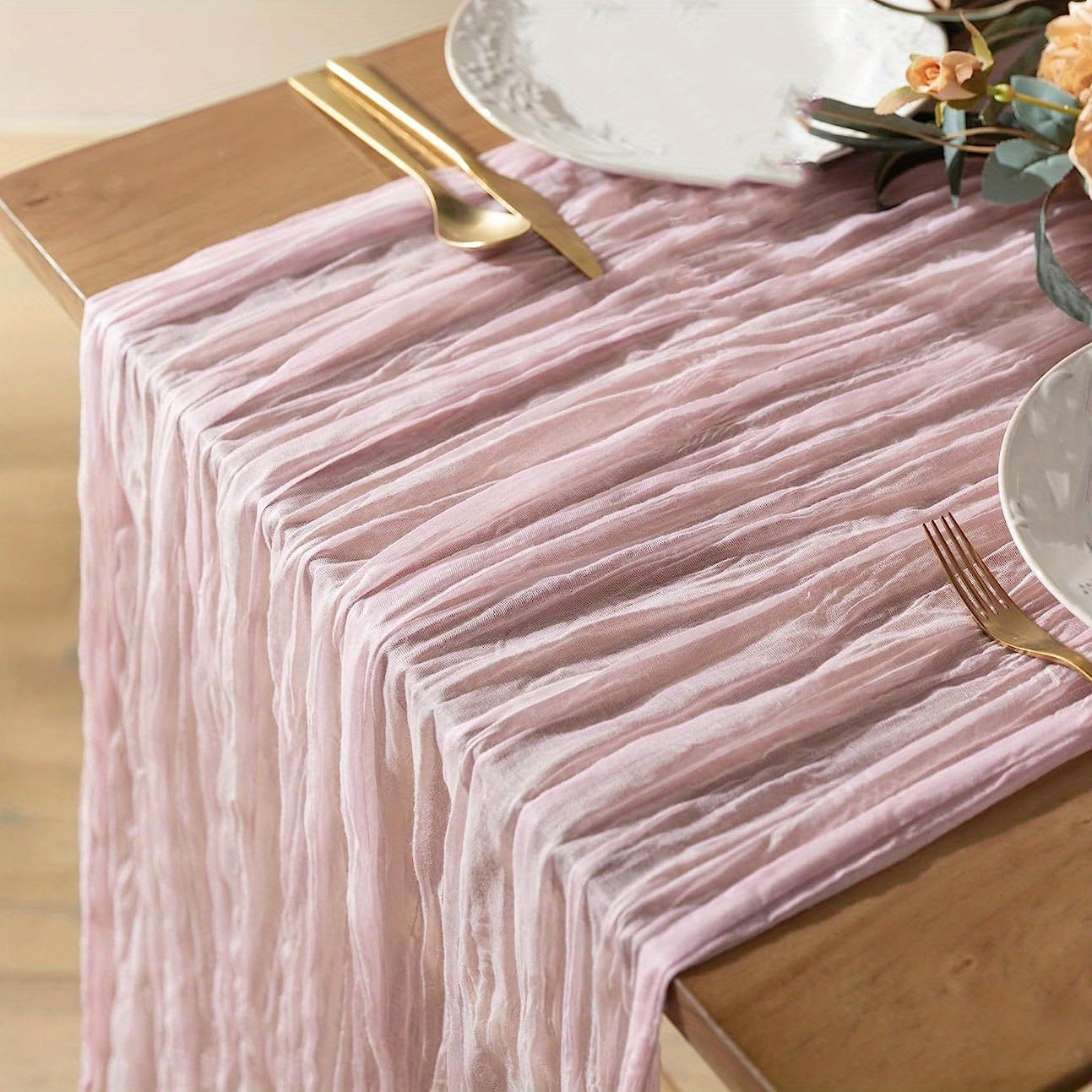 Bohemian Woven Cheese Cloth Table Runner for Weddings and Special Occasions