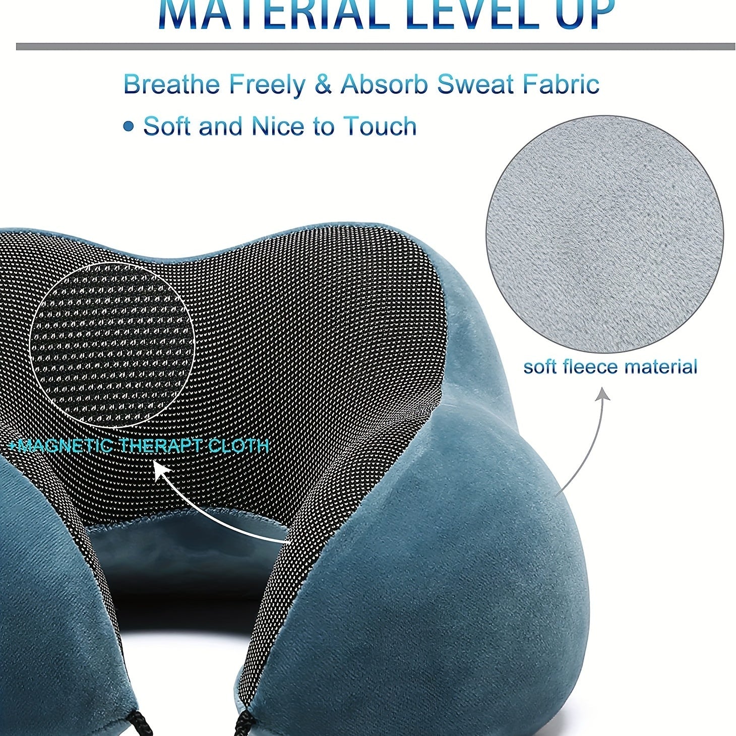 Memory Foam Neck Pillow for Travel and Bed Support Cervical Cushion
