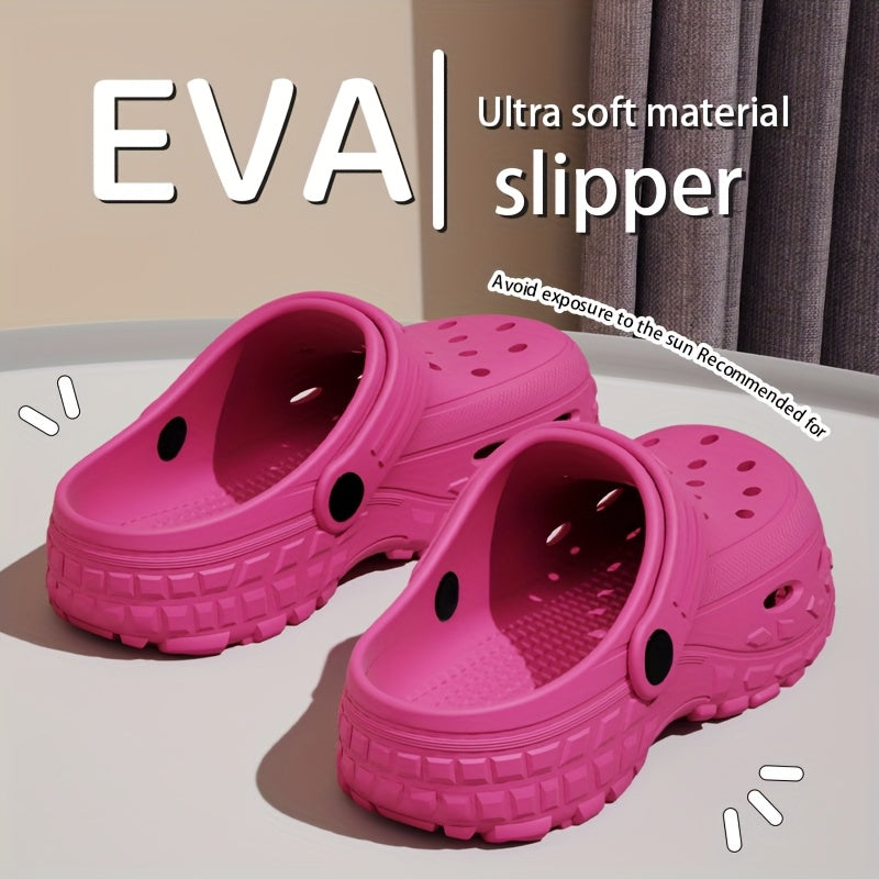 Unisex Summer Rubber Sandals Slip-On Outdoor Indoor Leisure Shoes