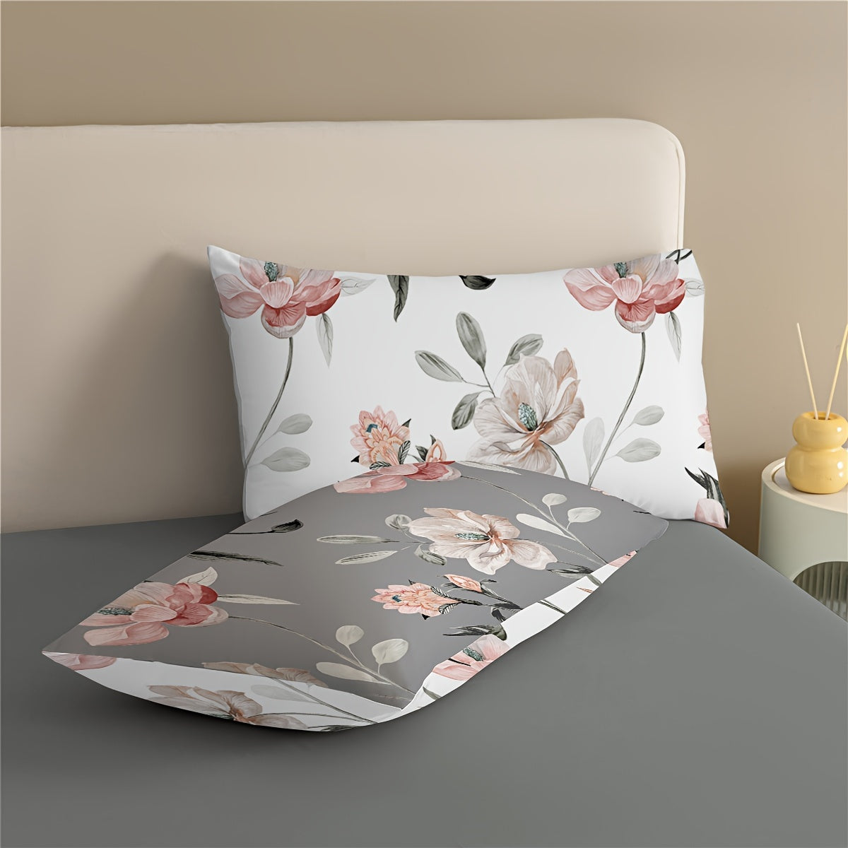 Flower Duvet Cover Set 2/3 Pieces All-Season Washable Skin-Friendly Bedding