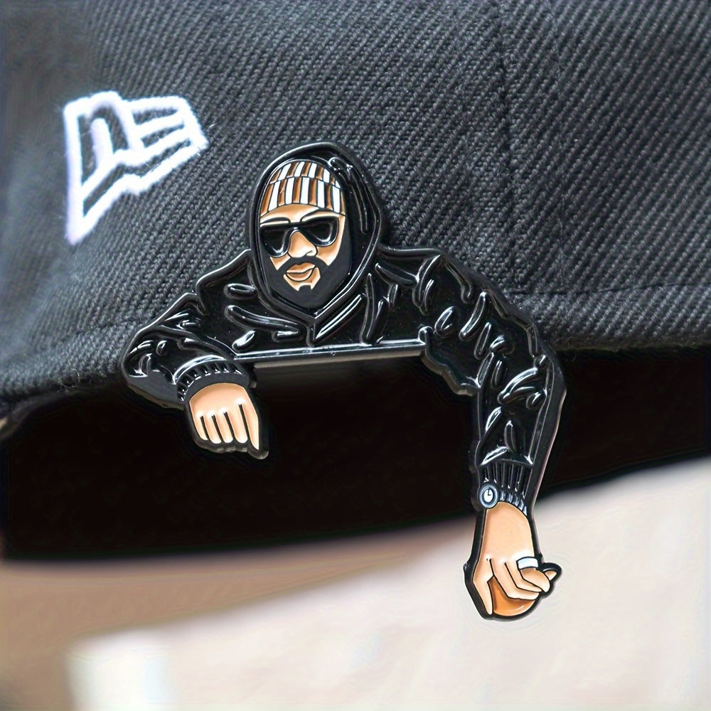 Qora emal pin, zink alloy, moda kiyimlari, shlyapa aksessuari