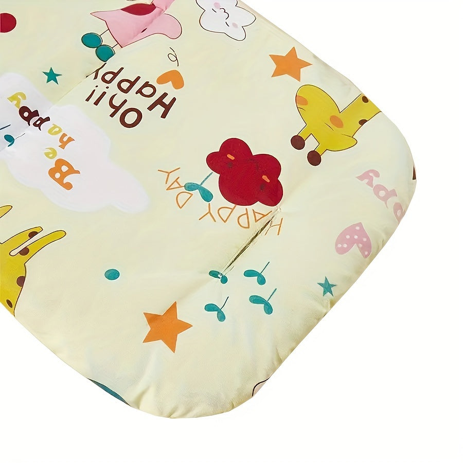 Cartoon Stroller Seat Cushion Soft Cotton Pad for Comfort and Support