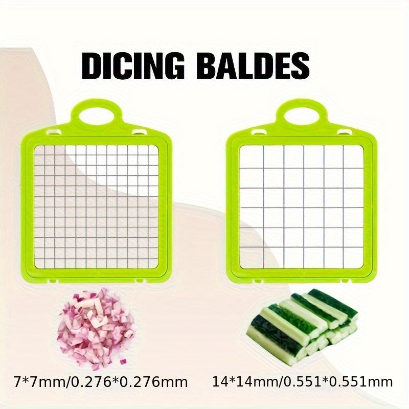 Vegetable Cutting Grid Blades Set 6x6 and 12x12 Grids for Vegetable Cutter