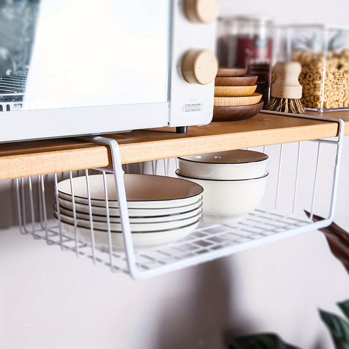 Hanging Kitchen Storage Basket Shelves Pull-Out Racks for Seasonings Organization