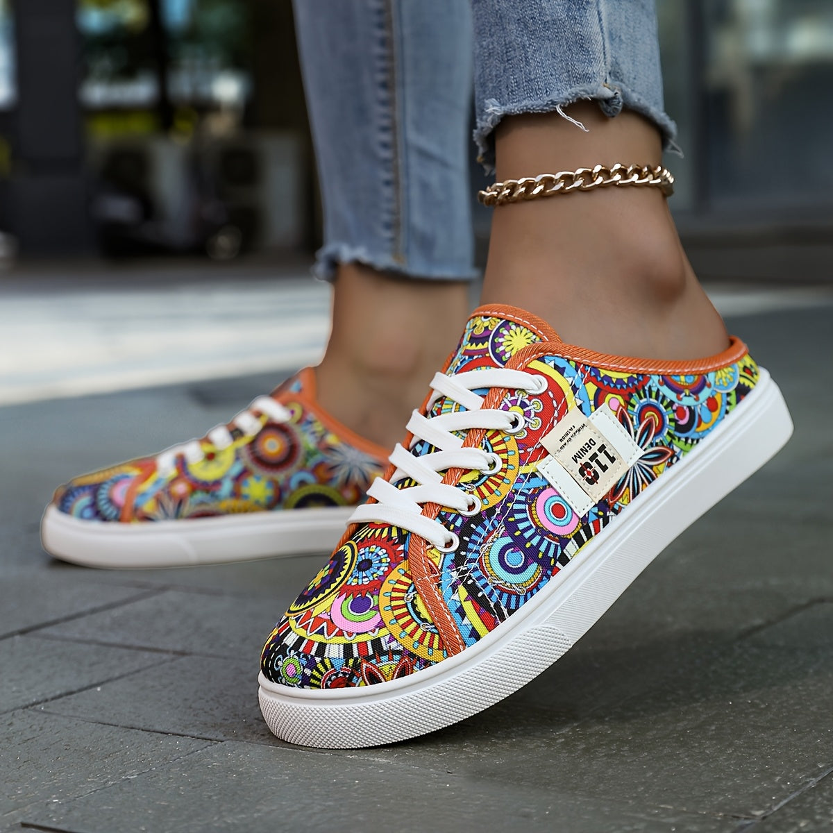 Women's Casual Sports Shoes Flat Sneakers Outdoor Slip-Ons