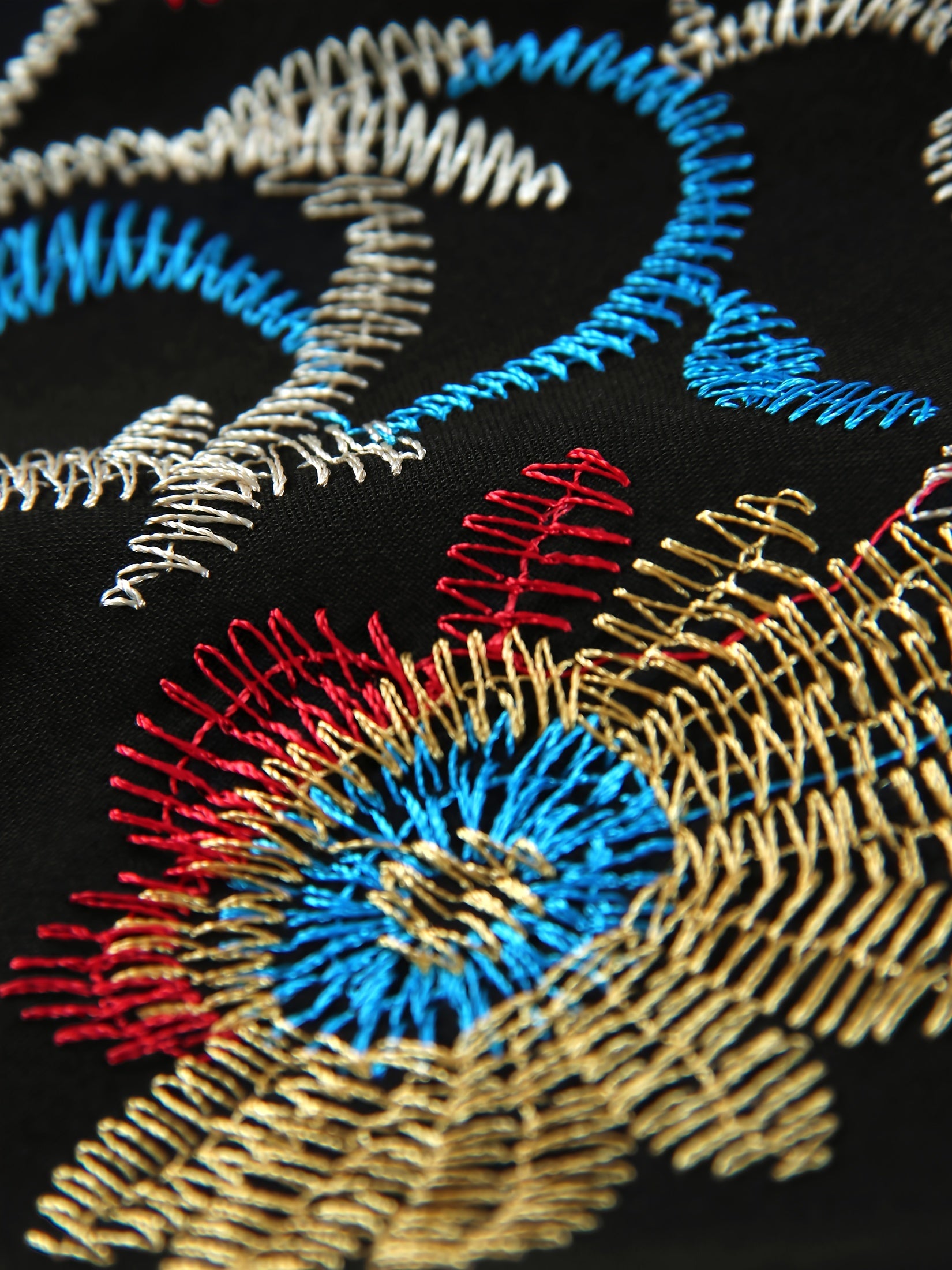 Women's Colorful Embroidered Bat-Sleeve Beach Cover-Up Dress