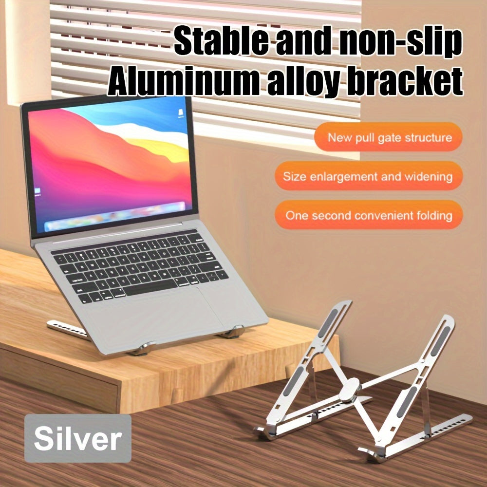 Aluminum Laptop Stand with Adjustable Cooling for Desktop Use