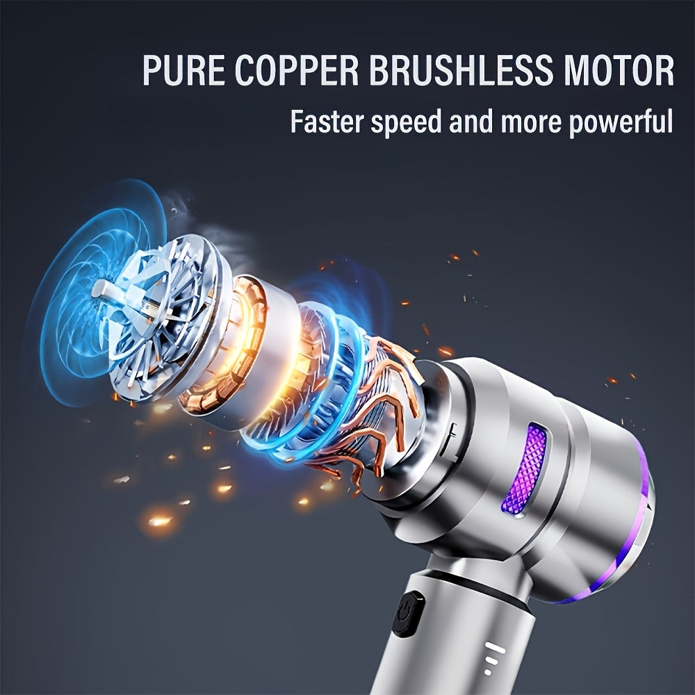 Ручной автомобильный пылесос с мощностью всасывания 15 кПа и воздуходувкой, многофункциональная насадка для автомобиля, дома, офиса