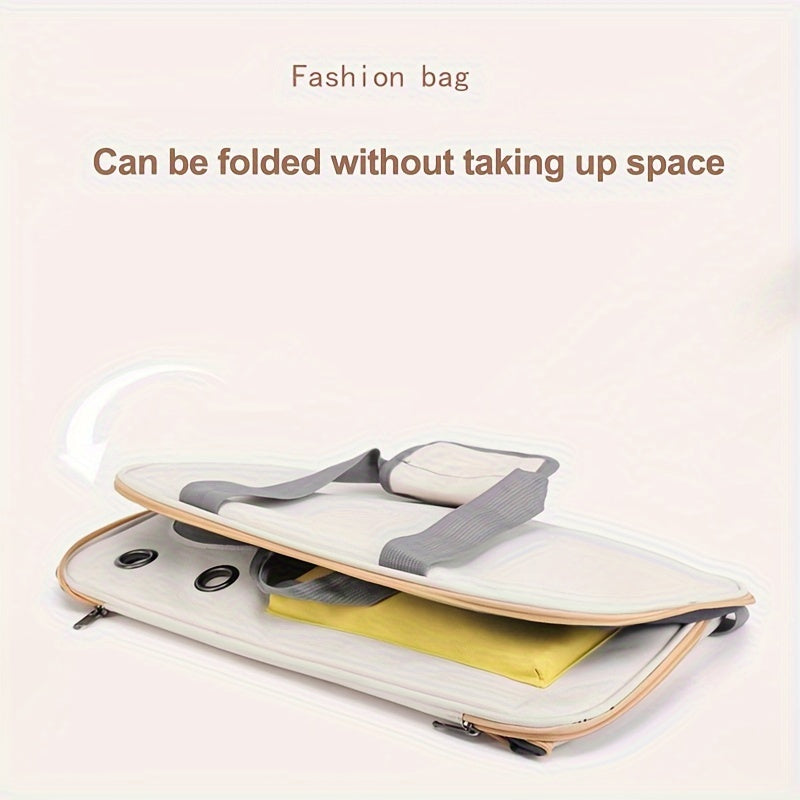 Lightweight Breathable Durable Foldable Cat Carrier with Zipper Closure