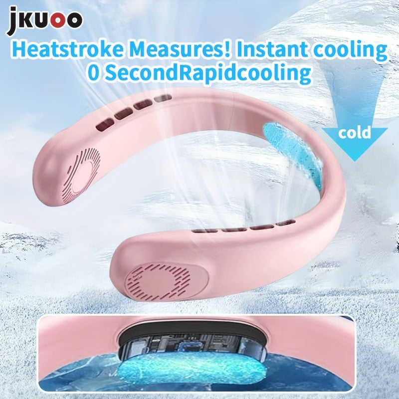 Qayta to'ldiriladigan litiy batareyali portativ bo'yin ventilyatori, darhol sovutish va jim operation.