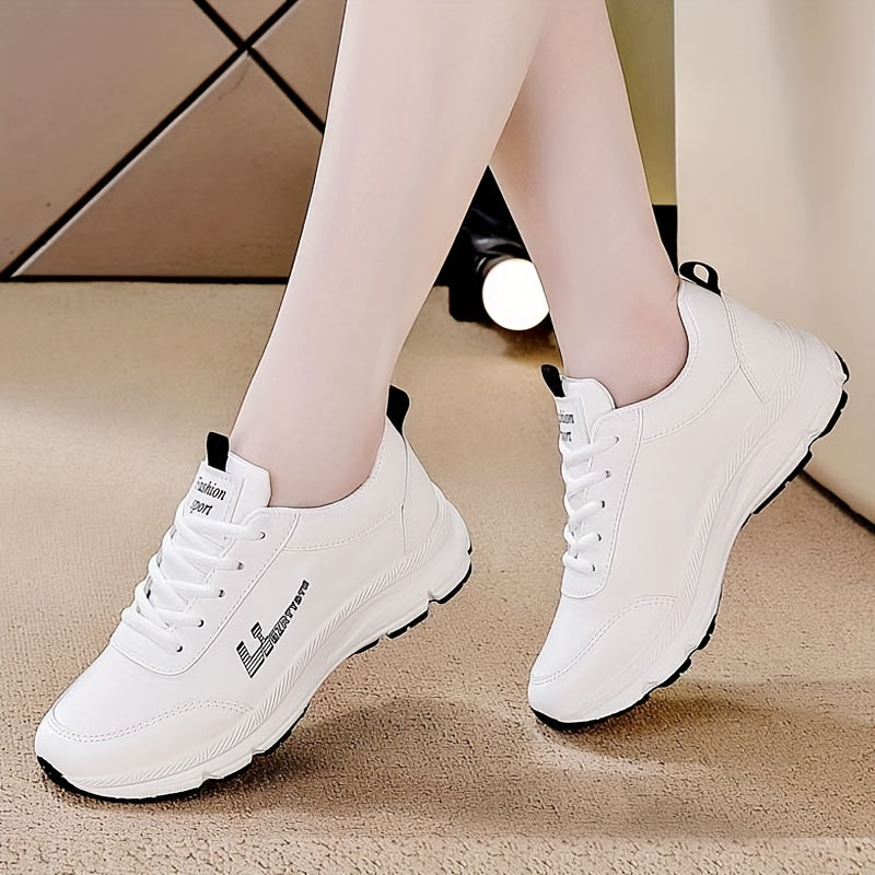 Women’s Casual Sneakers Low Top Lace-Up All-Season Non-Slip Rubber Sole