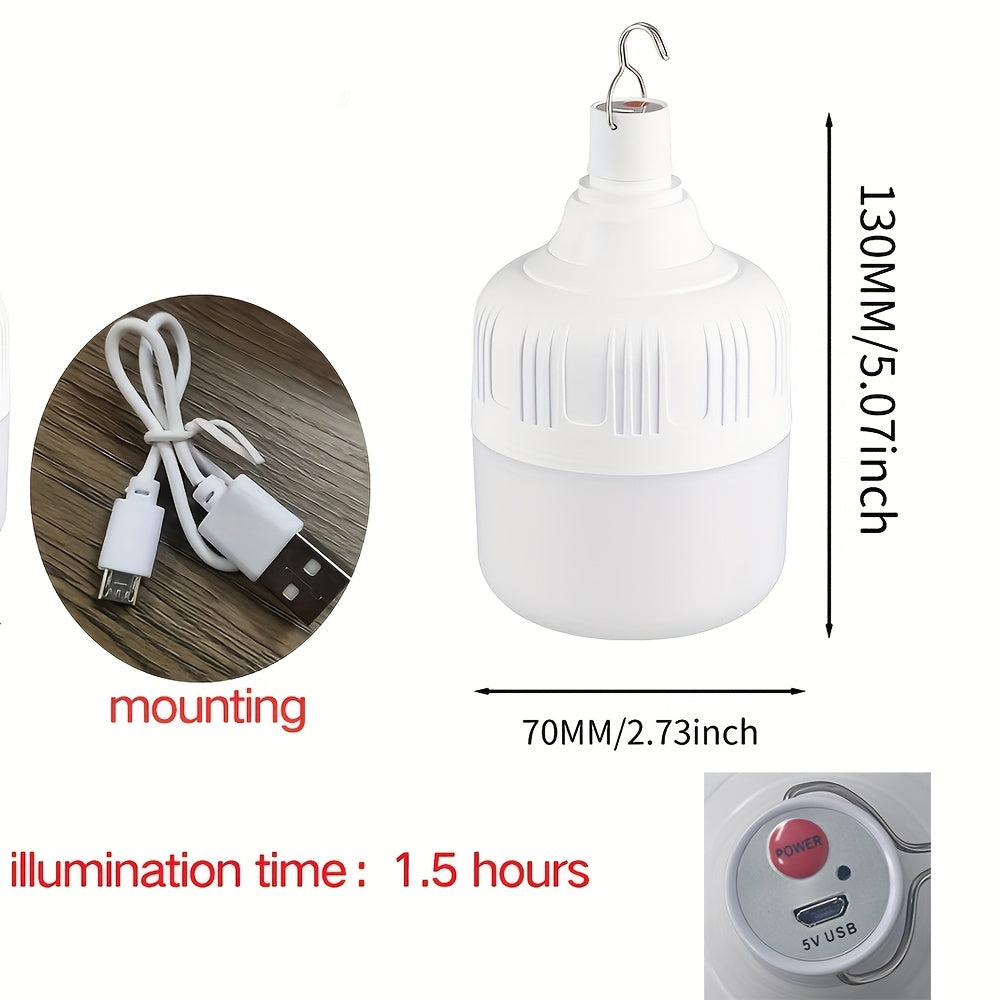 Linterna de camping LED recargable con función de atenuación, luz portátil para exteriores, beige
