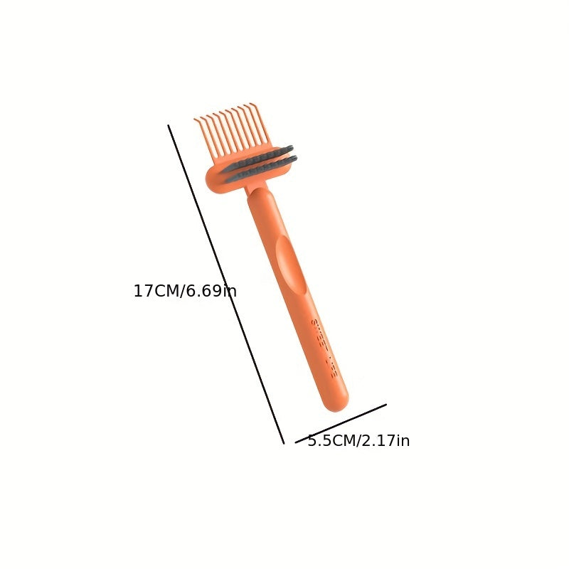 Mini Hair Brush for Curly Hair with Cleaning Claw and Airbag Comb
