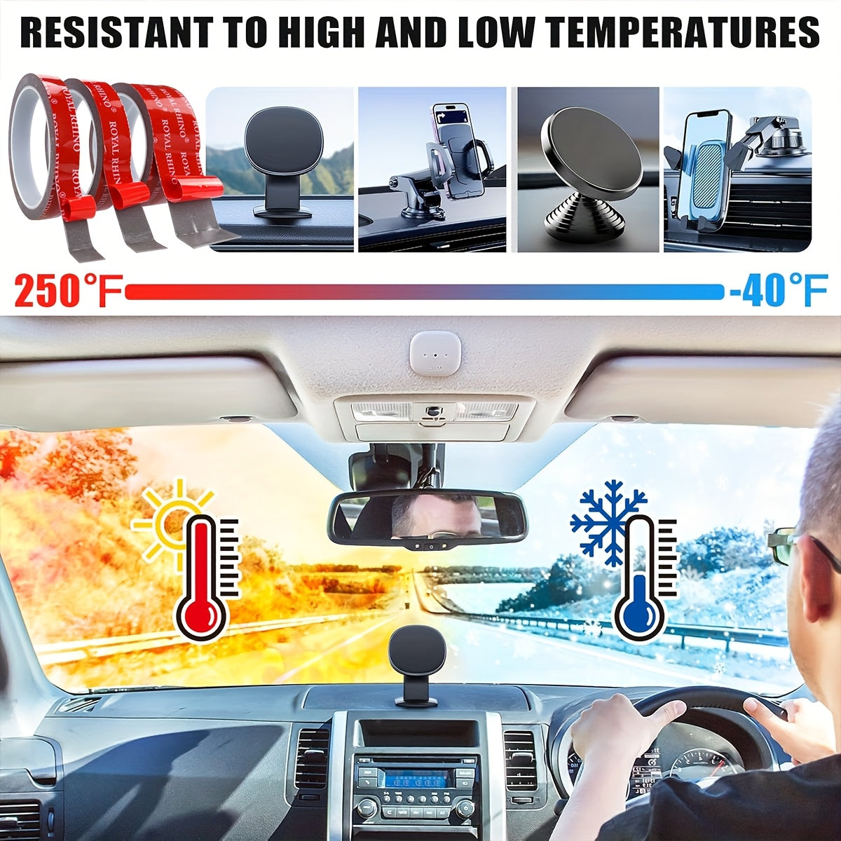 Heavy Duty Double-Sided Acrylic Mounting Tape for Home Car Exterior 6-50m