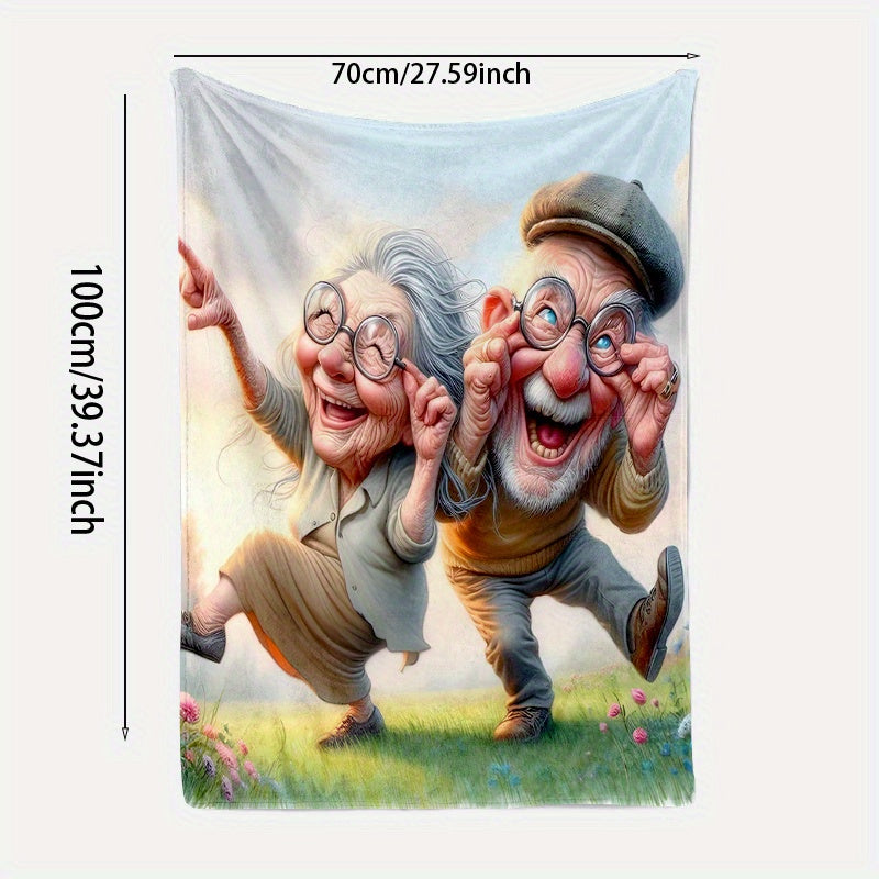 Grandparents Throw Blanket Flannel Snuggle Decor Gift