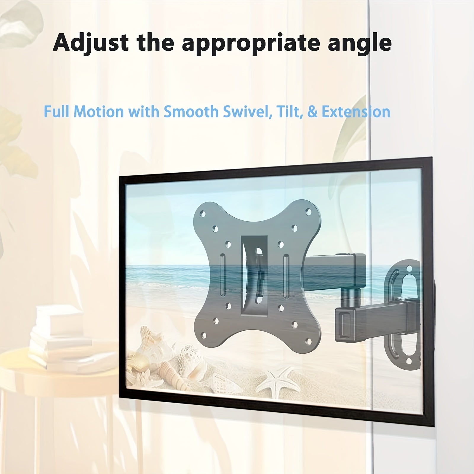 Full Motion TV Wall Mount Bracket for 14-27 Inch Screens VESA 75x75mm to 100x100mm