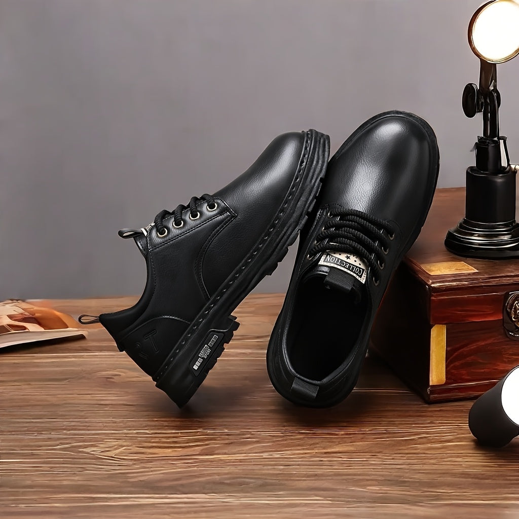 Men's Formal Shoes Solid Color Leather Business Dress Shoes for Men