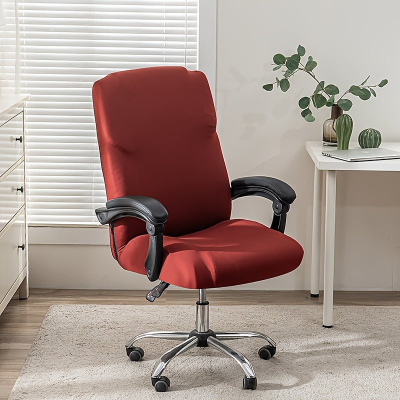 "Zipper Office Chair Cover for Swivel Chairs, High Back Protection, Washable Polyester Spandex Blend - Multiple Colors, TIANWOWO"