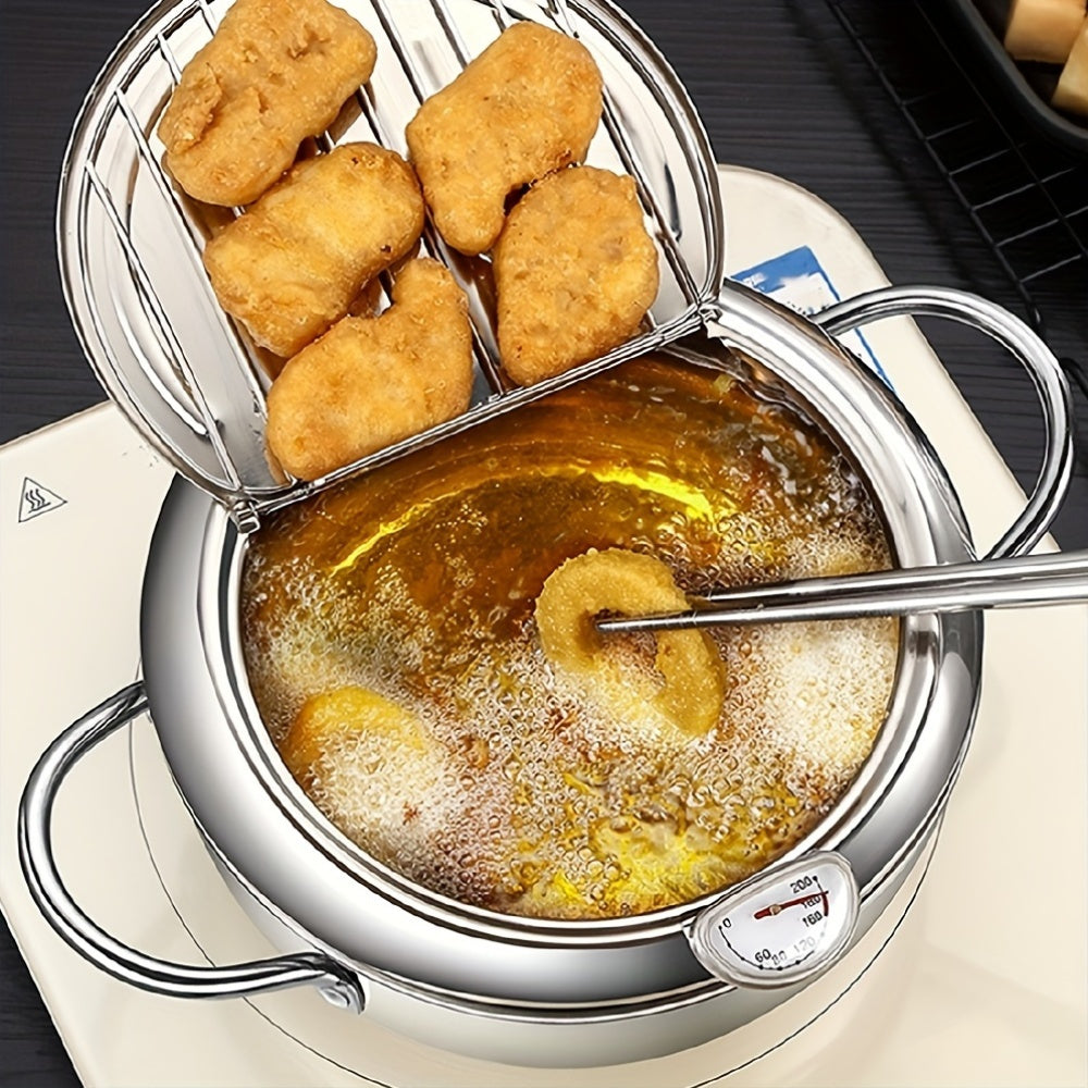 Freidora comercial de tempura de 3.5L, freidora de acero inoxidable para uso en restaurantes