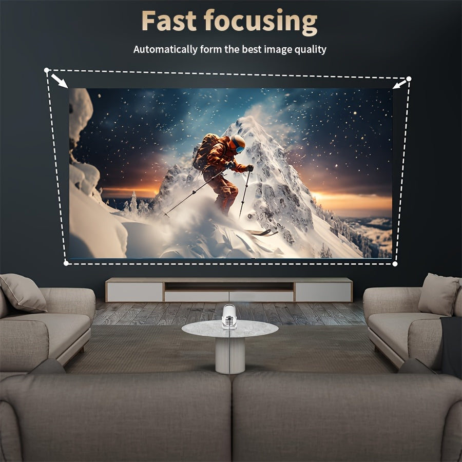 Proyector de video LED de alta brillo con rotación de 180° para hogar y oficina