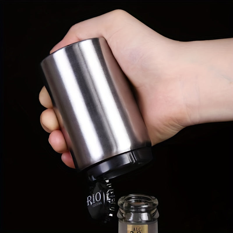 Stainless Steel Automatic Beer Bottle Opener Push-Down Bar for Home Hotel