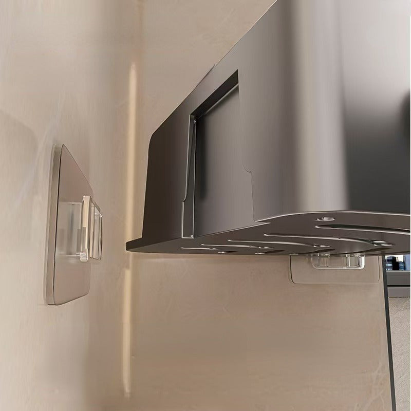 2 Modern Corner Bathroom Shelves ABS No Drilling for Sink Toilet Shower Storage