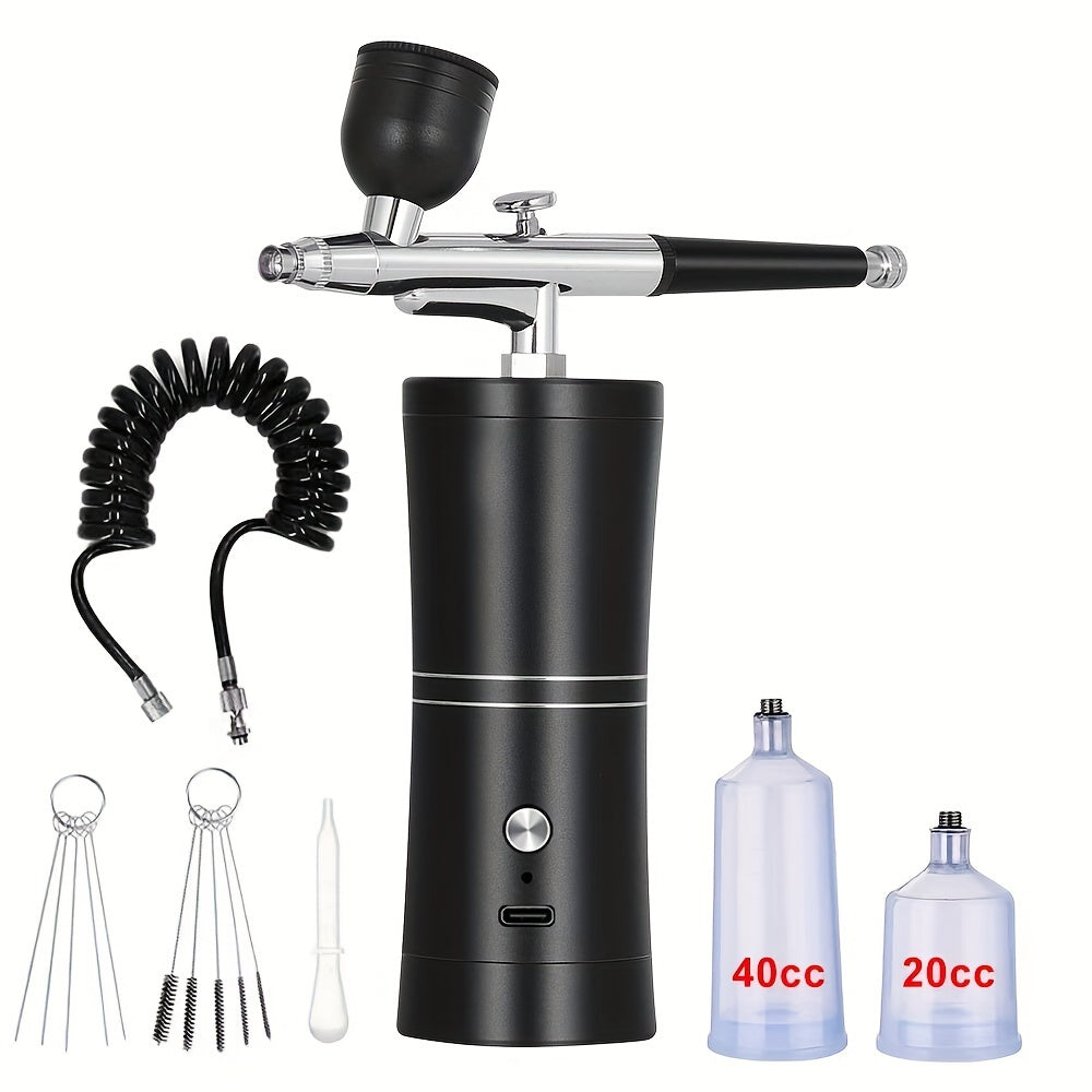 Portativ simsiz havo cho'tkasi tirnoq san'ati, makiyaj, tort bezatish uchun.