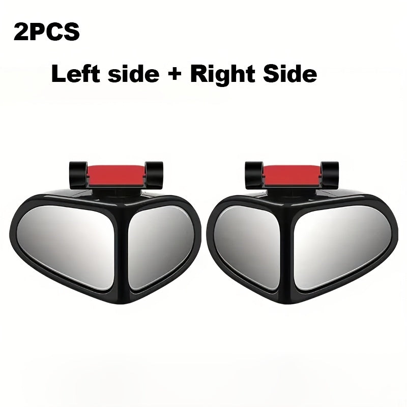 2pcs Ultra Clear Glass Wide Angle Blind Spot Mirrors for Cars Trucks SUVs Black