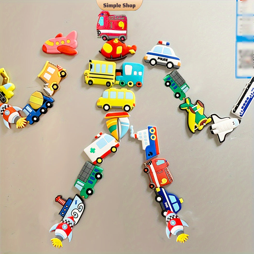 Pegatinas pequeñas de coche y avión para decoraciones de fiesta, oficina, pizarras blancas, taquillas, lavavajillas, hogar, regalos de Navidad