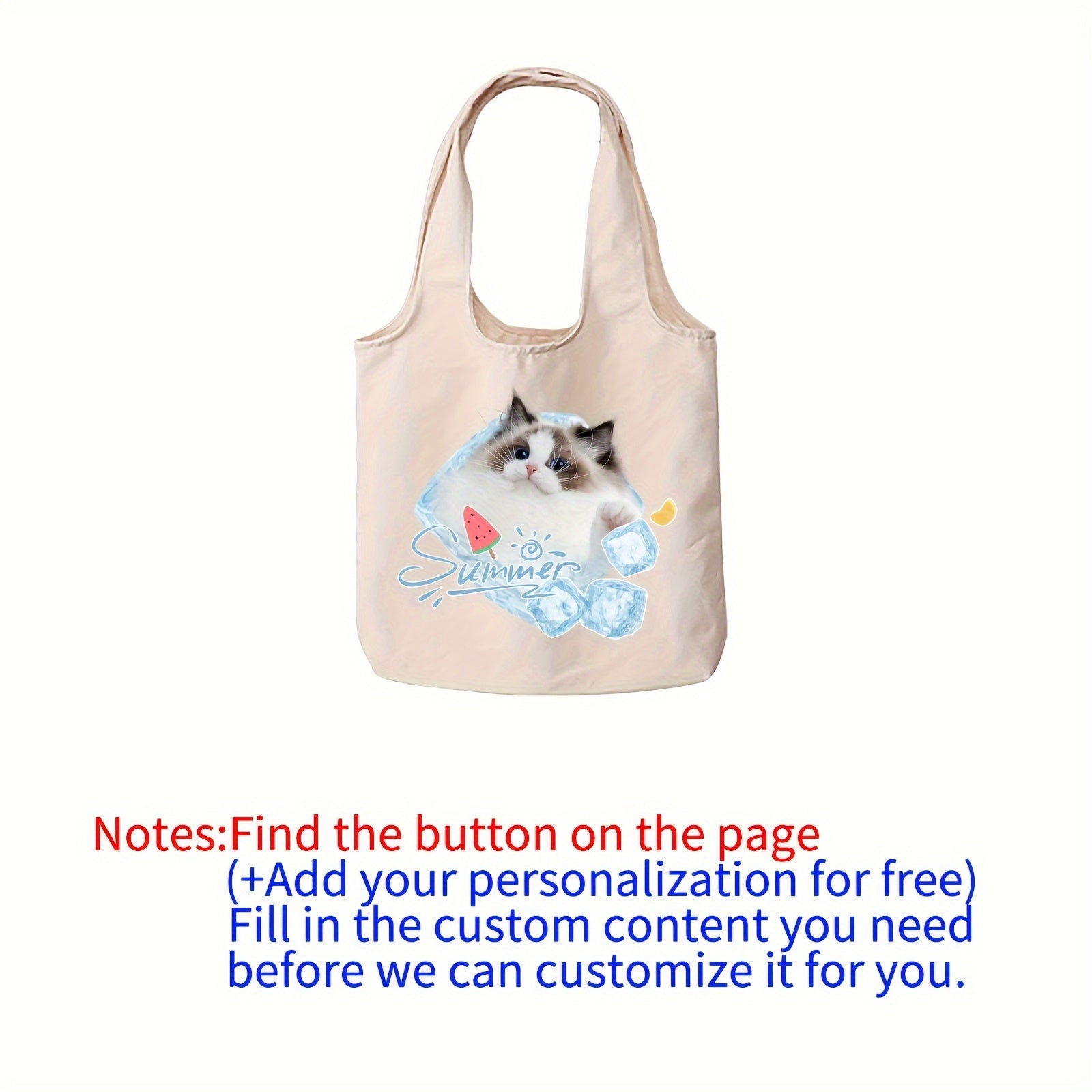Personalized Canvas Tote Bags Set with Custom Photos for Daily Use and Outdoor Activities