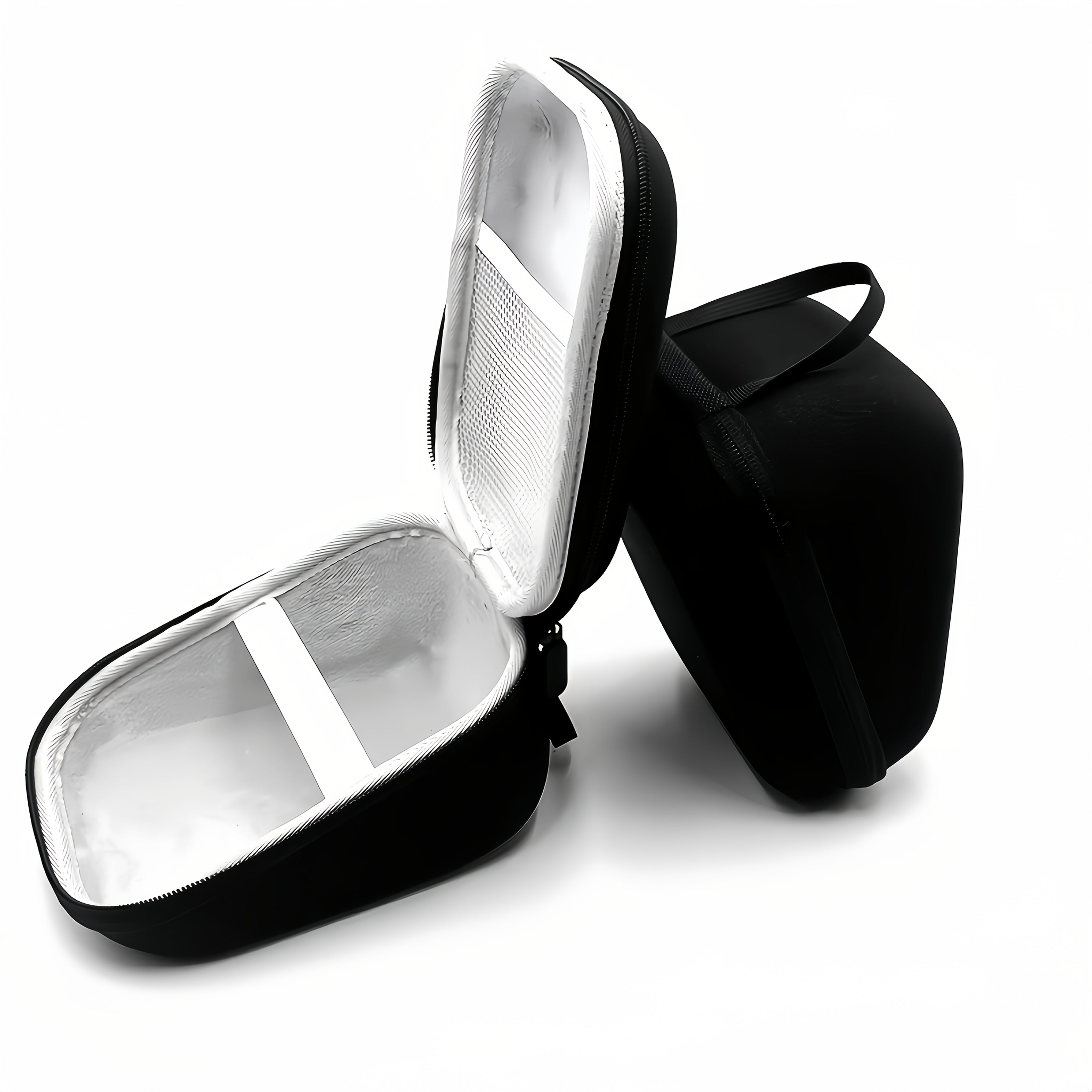 Qora polyester portativ qon bosimi monitorining qutisi, manjet saqlash bilan