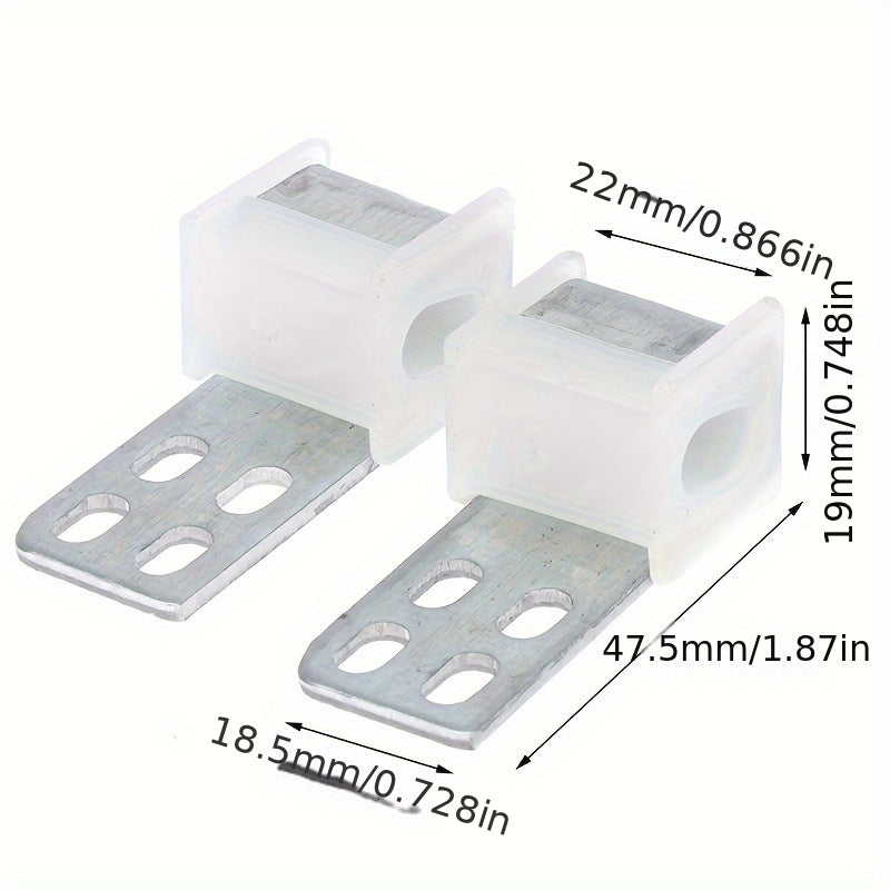 2-Pack White Metal Sofa Spring Clips for Couch Cushion Repair