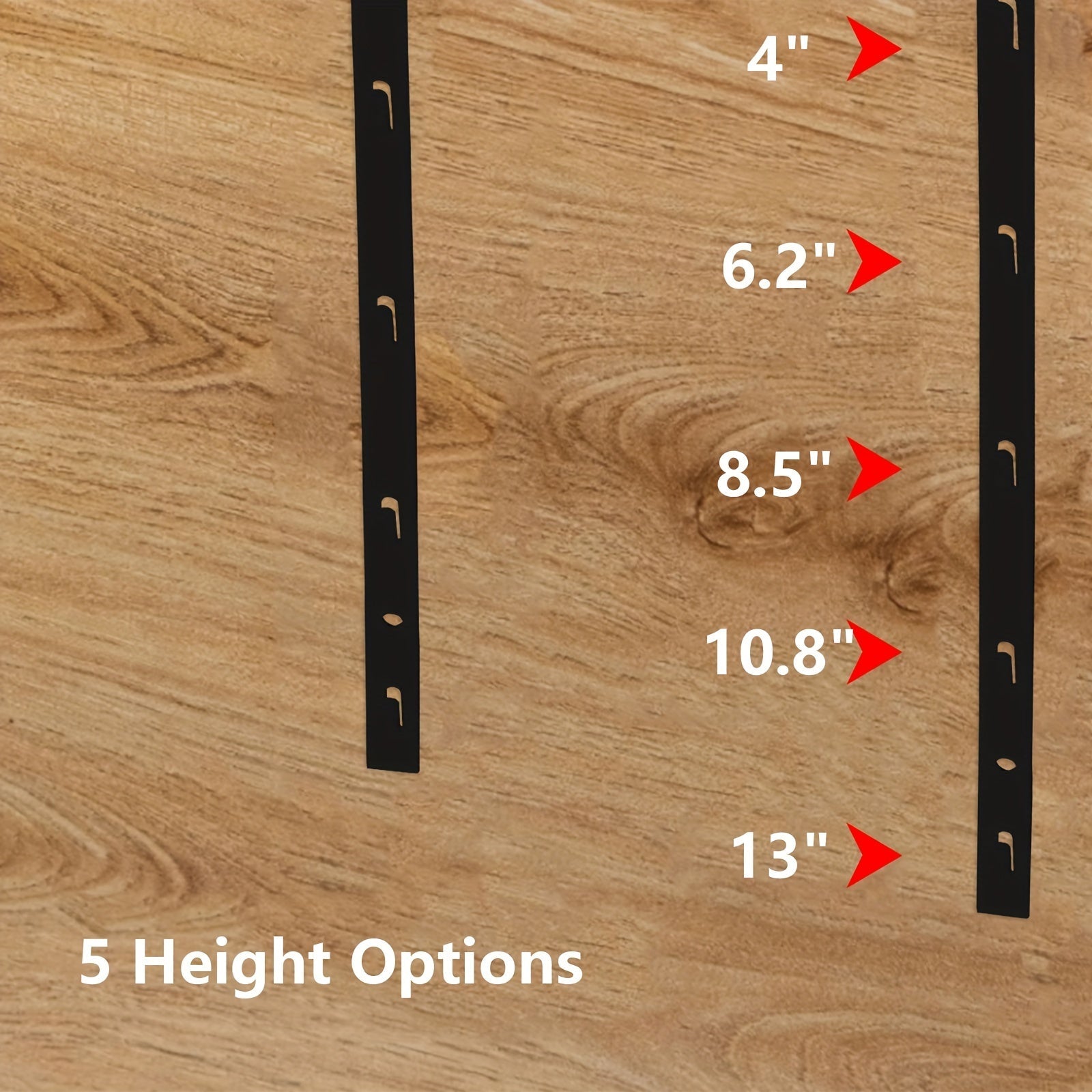 Qora sozlanadigan oynali peçete tutqichlar to'plami eshik ustiga o'rnatish uchun temir 9.07kg gacha tuta oladi