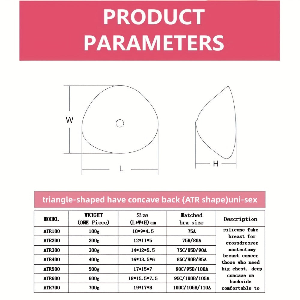 Silicone Breast Prosthesis for Mastectomy Women Light Beige Soft Fake Boobs