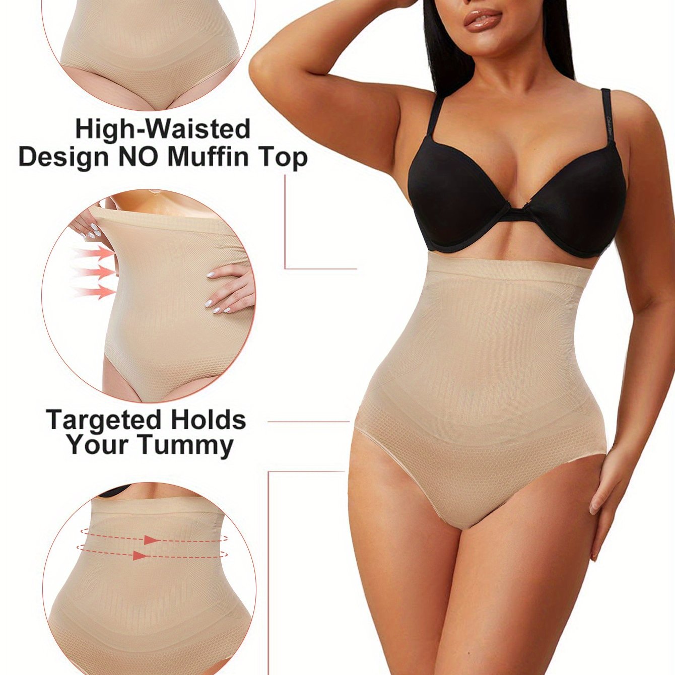 Women's Tummy Control Shapewear Shorts Seamless Breathable Butt-Lifting