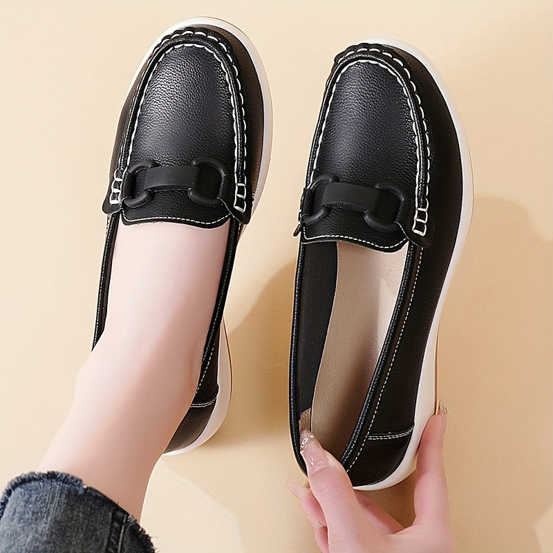 Дышащие женские лоферы повседневные легкие на slip-on для всех сезонов с толстой подошвой