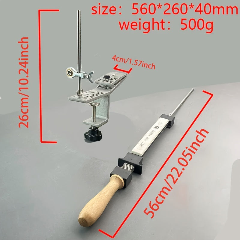 Adjustable Angle Knife and Scissor Sharpener Diamond Whetstone Set for Kitchen