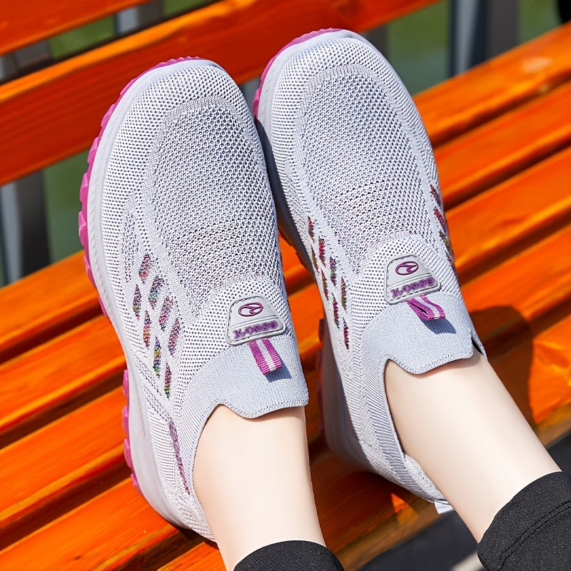 Women's Breathable Soft Casual Sports Shoes Low Top Solid Color All-Season