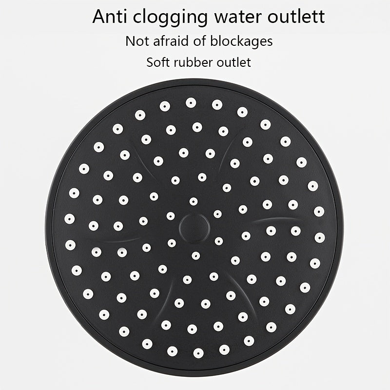 Cabezal de ducha de lluvia redondo de alta presión con acabado pintado, montaje en pared y techo