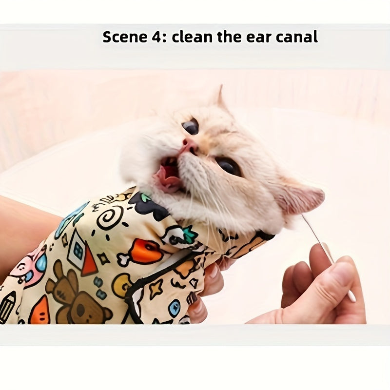 Антицарапательная, укусопрочная сумка для ухода за кошками для подстригания ногтей и купания