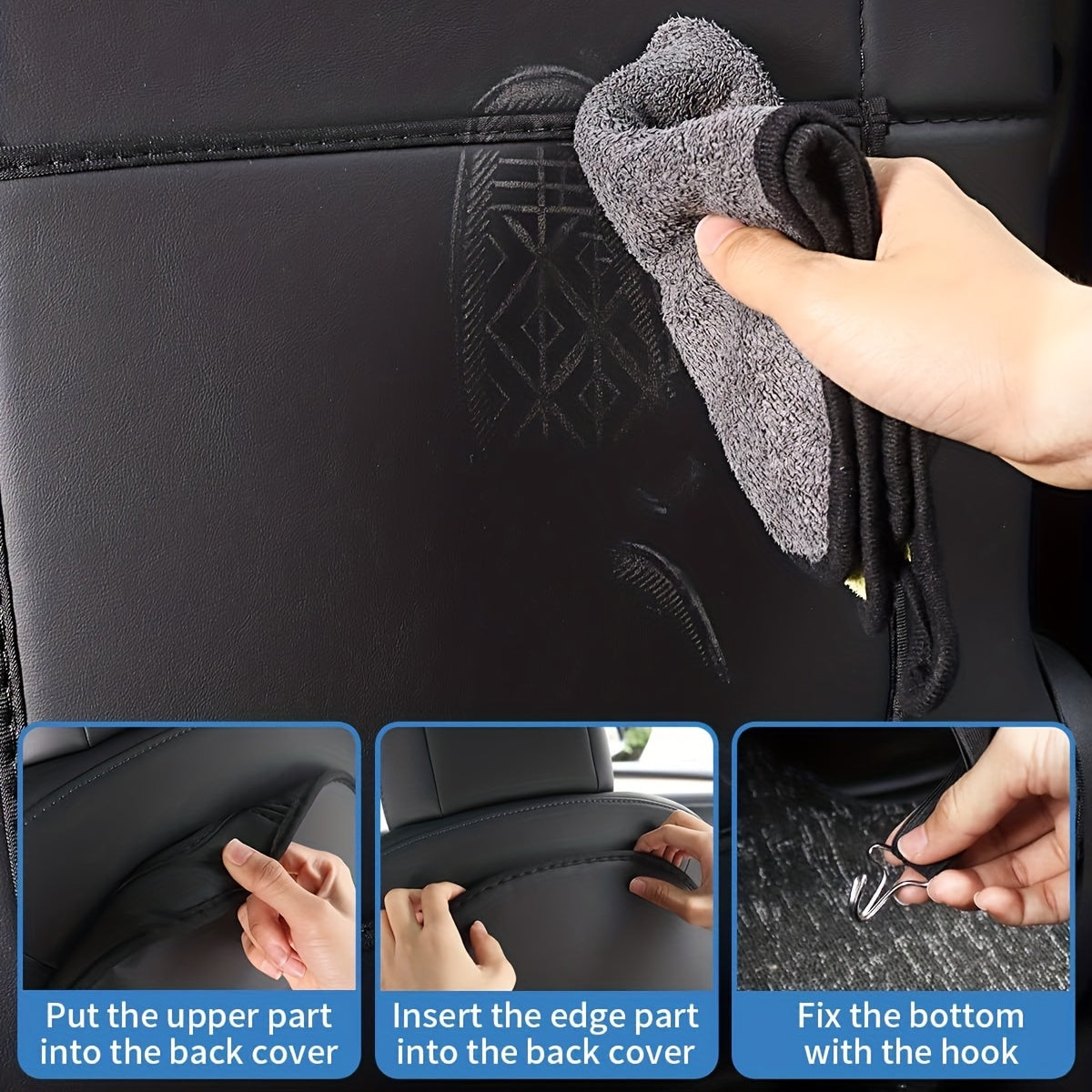 Full Coverage Car Seat Back Protector for SUVs PVC Anti-Kick Scratch Wear Resistant